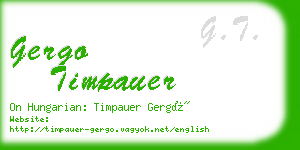 gergo timpauer business card